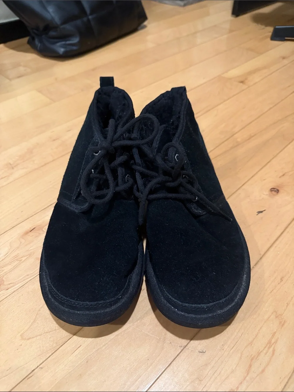UGG Black Suede Lace-Up Chukka Boots
